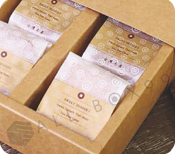 《A-X10》50入素面咖啡甜點禮盒推拉盒(深)【平面出貨】